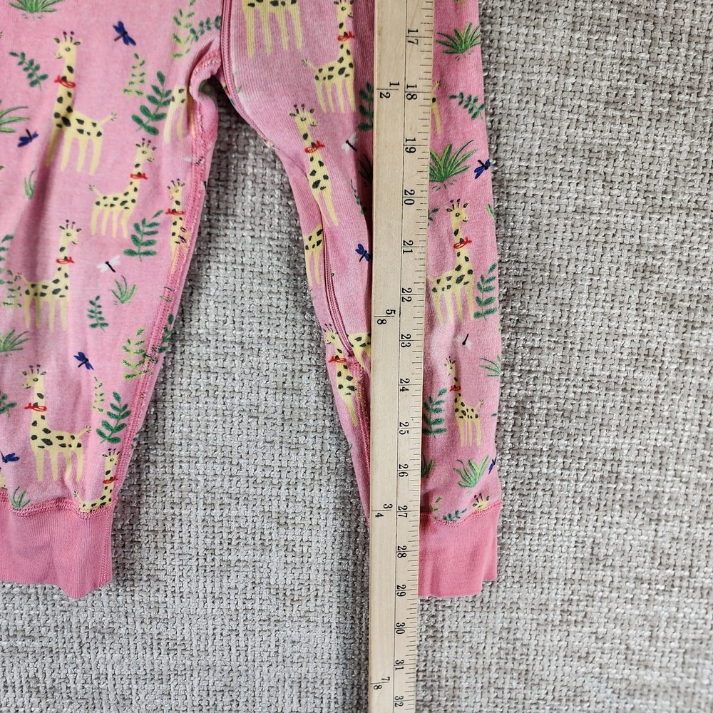 Hanna Andersson Sleeper Pajamas Size 3T Pink Giraffes Organic Cotton Zip‎ - Picture 5 of 10
